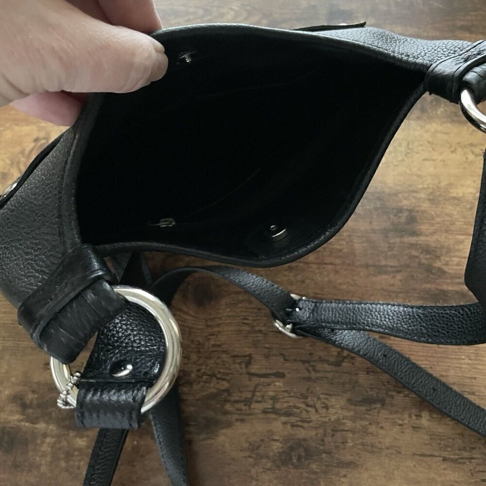 Coach Penelope Slim Crossbody Shoulder Bag Black Pebbled Leather B1168-F16533 - Picture 10 of 13